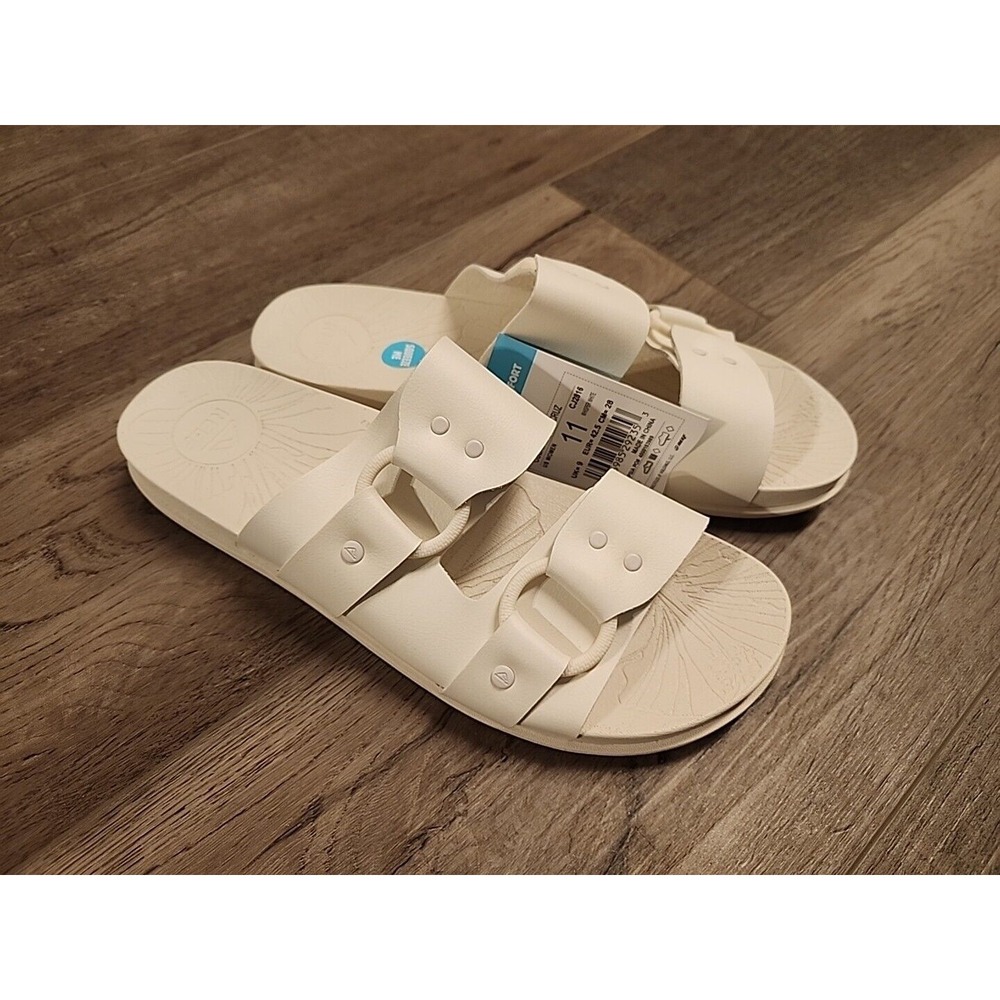 Sz 11‎ Reef CJ2816 Women's Cushion Vera Cruz Whisper White Chunky Non Slip Slide